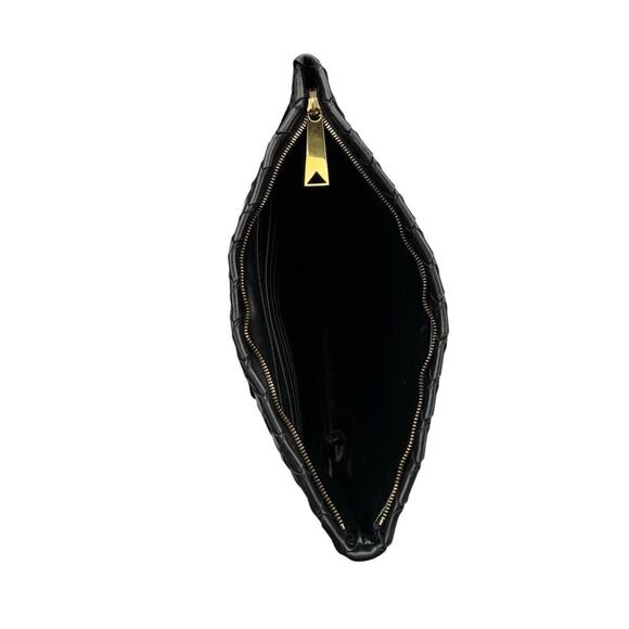 Bottega Veneta Black Intrecciato Woven Leather Clutch / Minimalist Handpurse - Picture 8 of 13